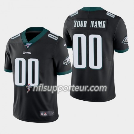 Maillot Homme Philadelphia Eagles Personnalisé Nike Noir 100th